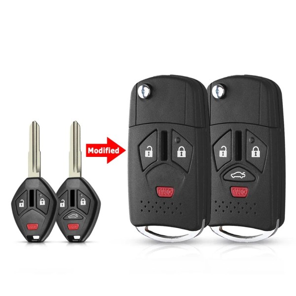Mitsubishi Flip Folding 2+1/3+1 Buttons Remote Key Shell MIT11R Blade