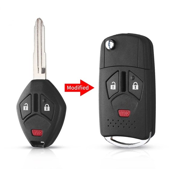 Mitsubishi Flip Folding 2+1/3+1 Buttons Remote Key Shell MIT11R Blade