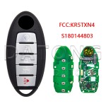 Nisan 4+1 Buttons Sedan/SUV KR5TXN4 4A Chip 433.92FSK S180144803 (No logo/With logo)
