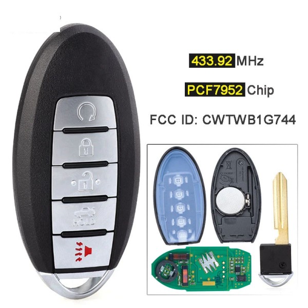 Nissan Armada 433.92MHz ID46 Chip FCC ID: CWTWB1G744(No logo/With logo)