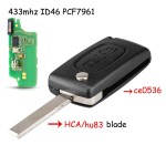 ID46 PCF7941 Remote Key For Peugeot 2BTN