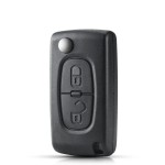 2 Buttons Folding Key Case Shell For Peugeot