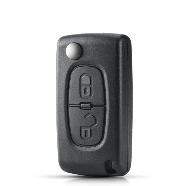 2 Buttons Folding Key Case Shell For Peugeot