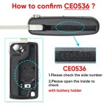 2 Buttons Folding Key Case Shell For Peugeot