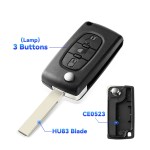 Car Key Case Lamp Buttons for Peugeot