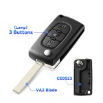 Car Key Case Lamp Buttons for Peugeot
