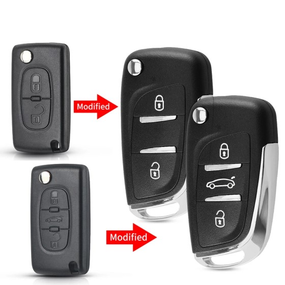 2 /3 Buttons Modified Car Key For Citroen
