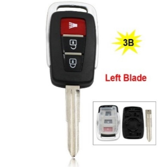 3 Button Remote Key Shell Case Smart Car Key Housing Cover for Proton with Uncut Left Blade or Right Blade
