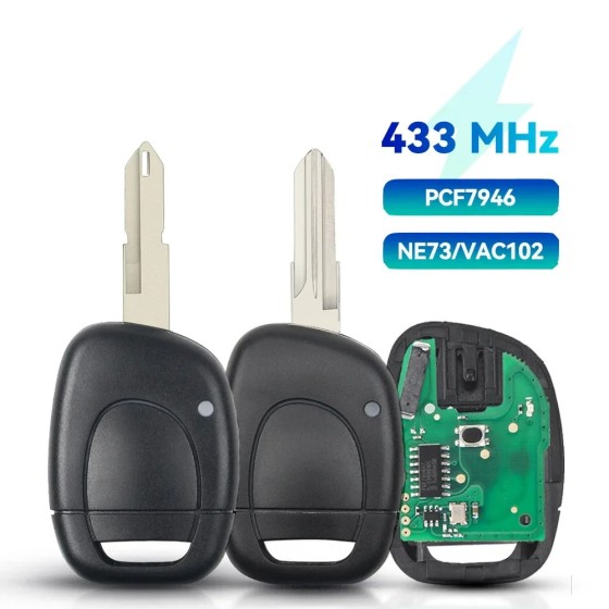 Renault Car Remote VAC102/NE72 Blade PCF7946 Chip 433MHZ 1 Button