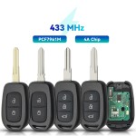 2/3 Buttons Remote Car Key 433mhz PCF7961M 4A for Renault(No logo/With logo)