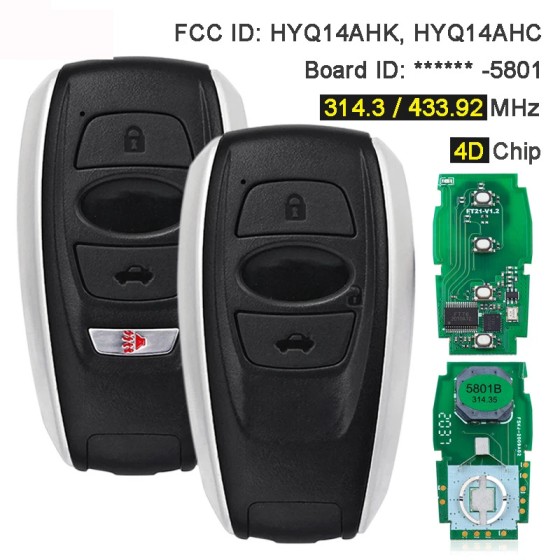 3/4 Buttons HYQ14AHC 314.3/433MHz(No logo/With logo)
