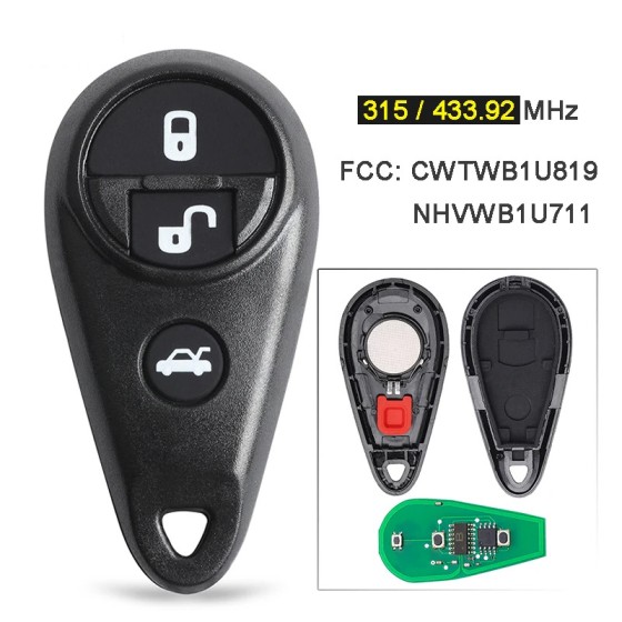 CWTWB1U819 NHVWB1U71 Remote Key Fob 315/433.92MHz