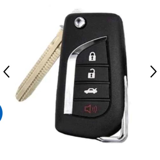 2004-2010 Toyota / 4-Button Flip Key NEW STYLE / GQ43VT20T (67/G/H Chip) (AFTERMARKET)