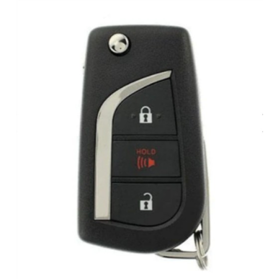 2017-2018 Toyota Corolla / 3-Button Remote Flip Key / PN: 89070-12C20 / HYQ12BFB (H Chip) (AFTERMARKET)