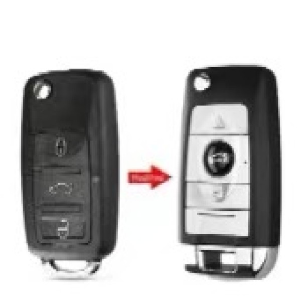 Modified Replacement 3 Buttons Folding Key Shell Case