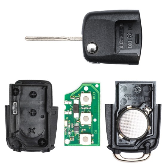 3 Button 434MHz ID48 Chip 1J0 959 753 G/N (No logo/With logo)
