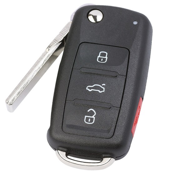 3+1 Button Keyless-Go 315MHz ID48 Chip NBG010206T 5K0 837 202 AK(No logo/With logo)