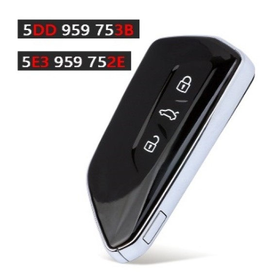434MHz NCP2161W Chip 5DD 959 753B 5E3 959 752E 5HG 959 753 5H0 959 753M Keyless-Go Remote Key Fob for Volkswagen VW Skoda