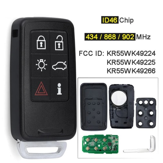 Keyless-Go Smart Remote Key ID46 434/868/902MHZ 5WK49224