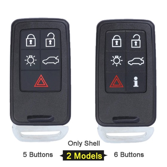 Keyless-Go Smart Remote Key Shell Cover 5/6 buttons(No logo/With logo)