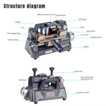 Xhorse Dolphin XP008 XP-008 Key Cutting Machine Mini Mechanical for Special Bit/ Double Bit Keys
