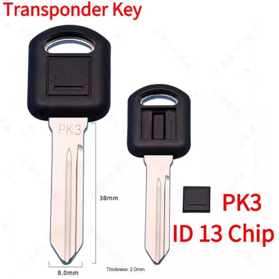1997-2008 GM - B97 PK3 Transponder Key (ID 13 Chip)