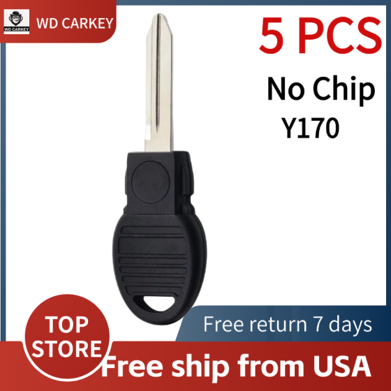 Y170 Chrysler Transponder Key SHELL (No Chip)