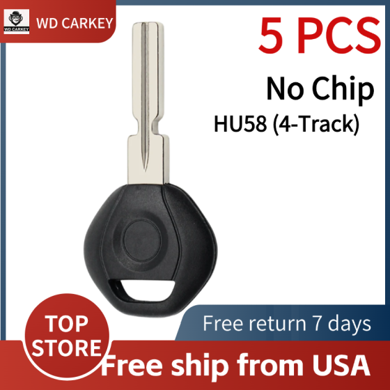 HU58 (4-Track) / BMW 1995-2003 / Transponder Key Shell (NO CHIP)