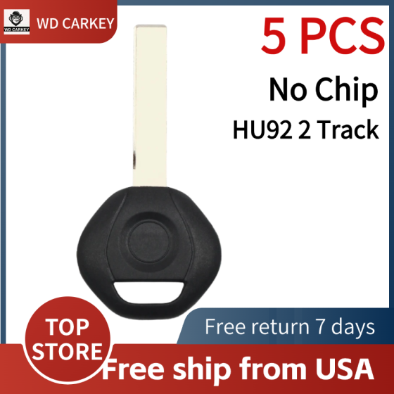 2000-2009 BMW HU92 2 Track Transponder Key SHELL (NO CHIP)