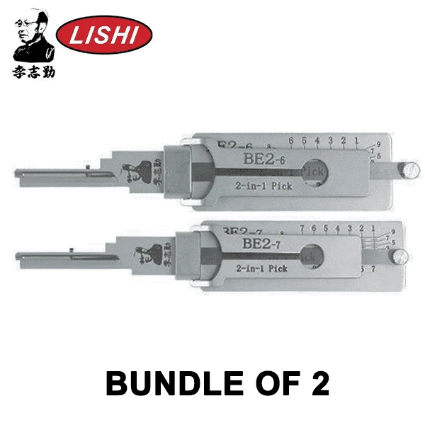 BE2 BEST A / 6-Pin & 7-Pin / 2-In-1 Residential Tool / BEST A / AG (BUNDLE Of 2 Lishi Tools)